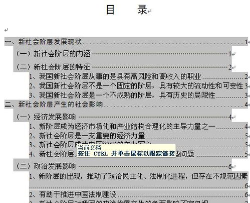 word 目录 疑问