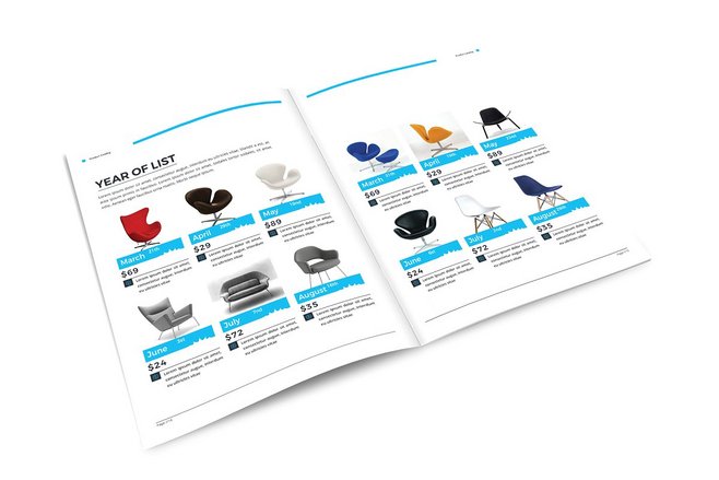 简约风格产品目录/企业产品画册设计模板 .